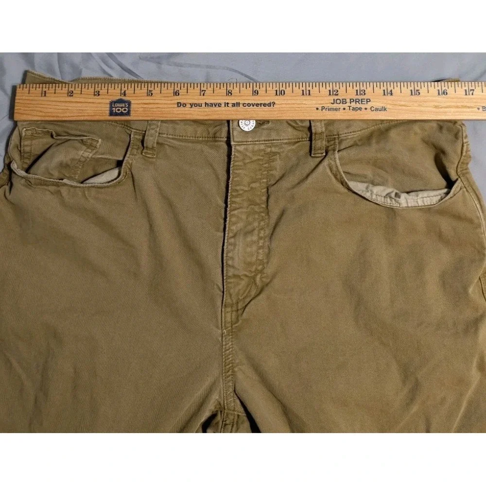 Flint and Tinder Straight Fit Pants Mens 34x32 Khaki Stretch Chino Casual
